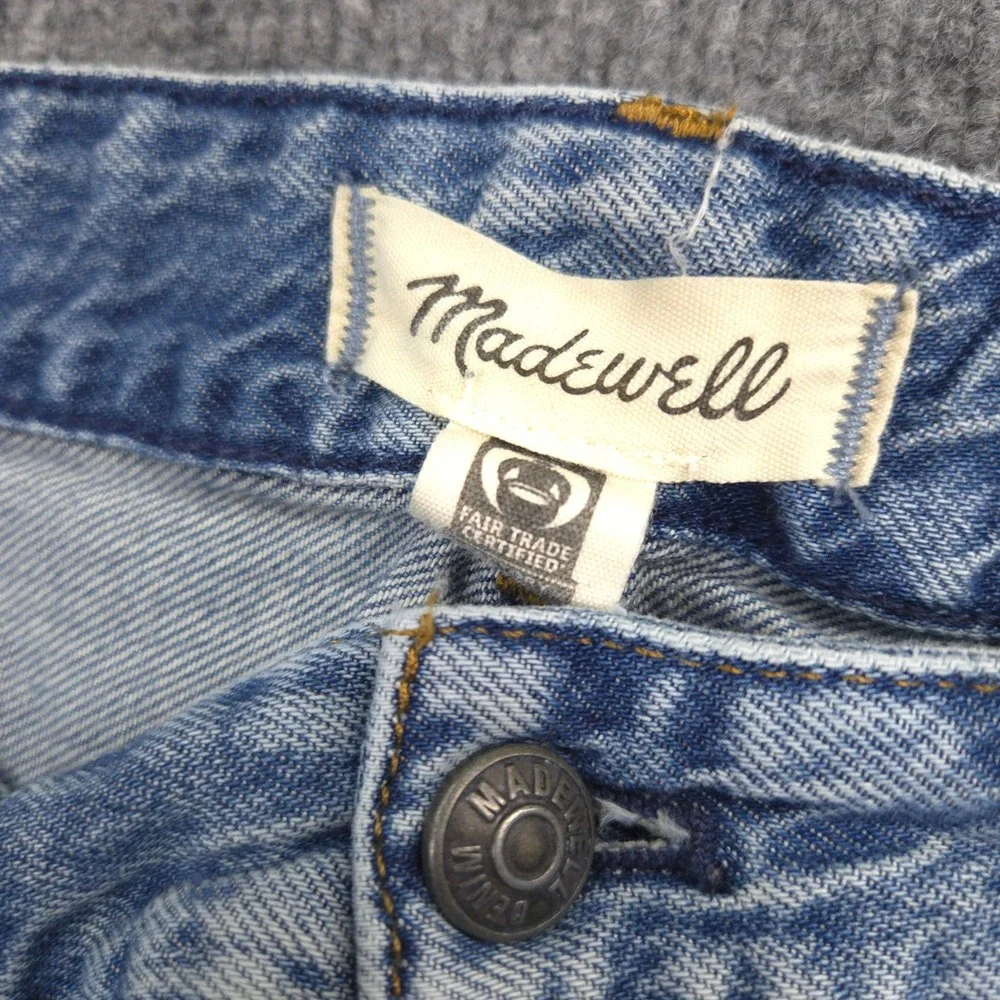 Madewell Jeans‎ Womens 24W Blue Superwide-Leg Whiskered Billings Wash Denim